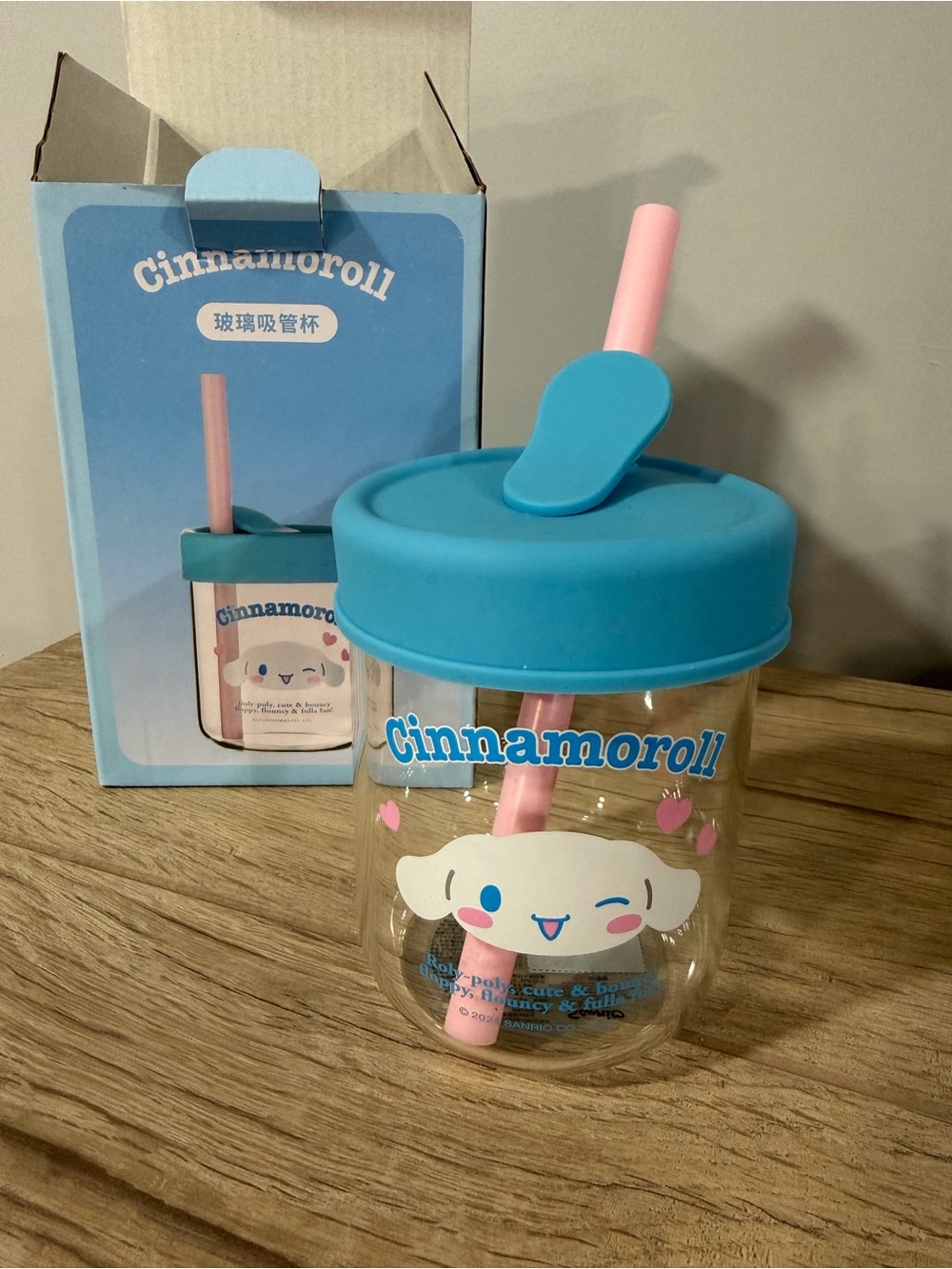 Cinnamoroll Straw Glass Tumbler